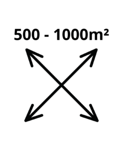 500 - 1000 m²